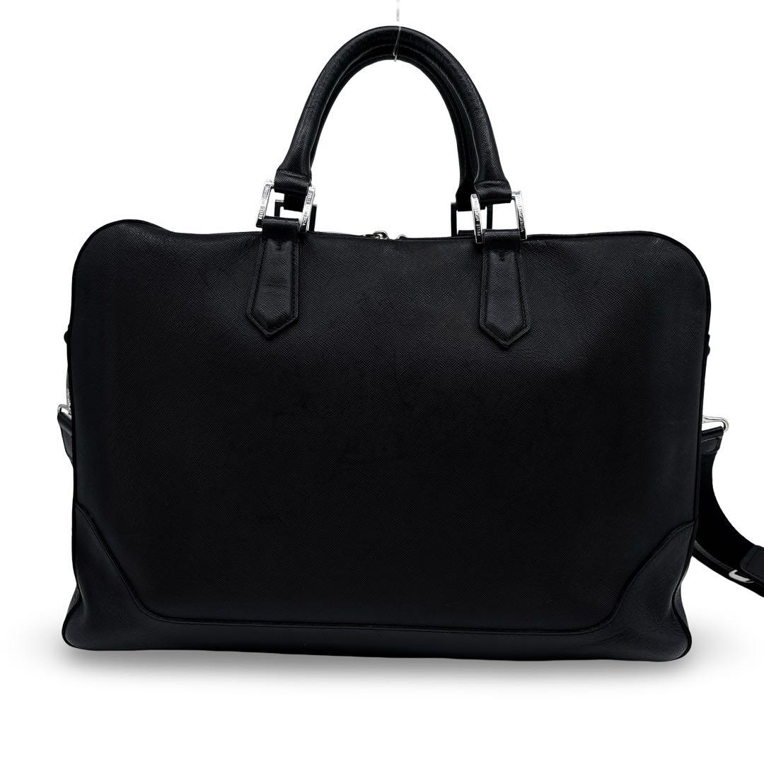 美品】ペッレモルビダ 2WAY ビジネスバッグ キャピターノ 黒　ショルダー