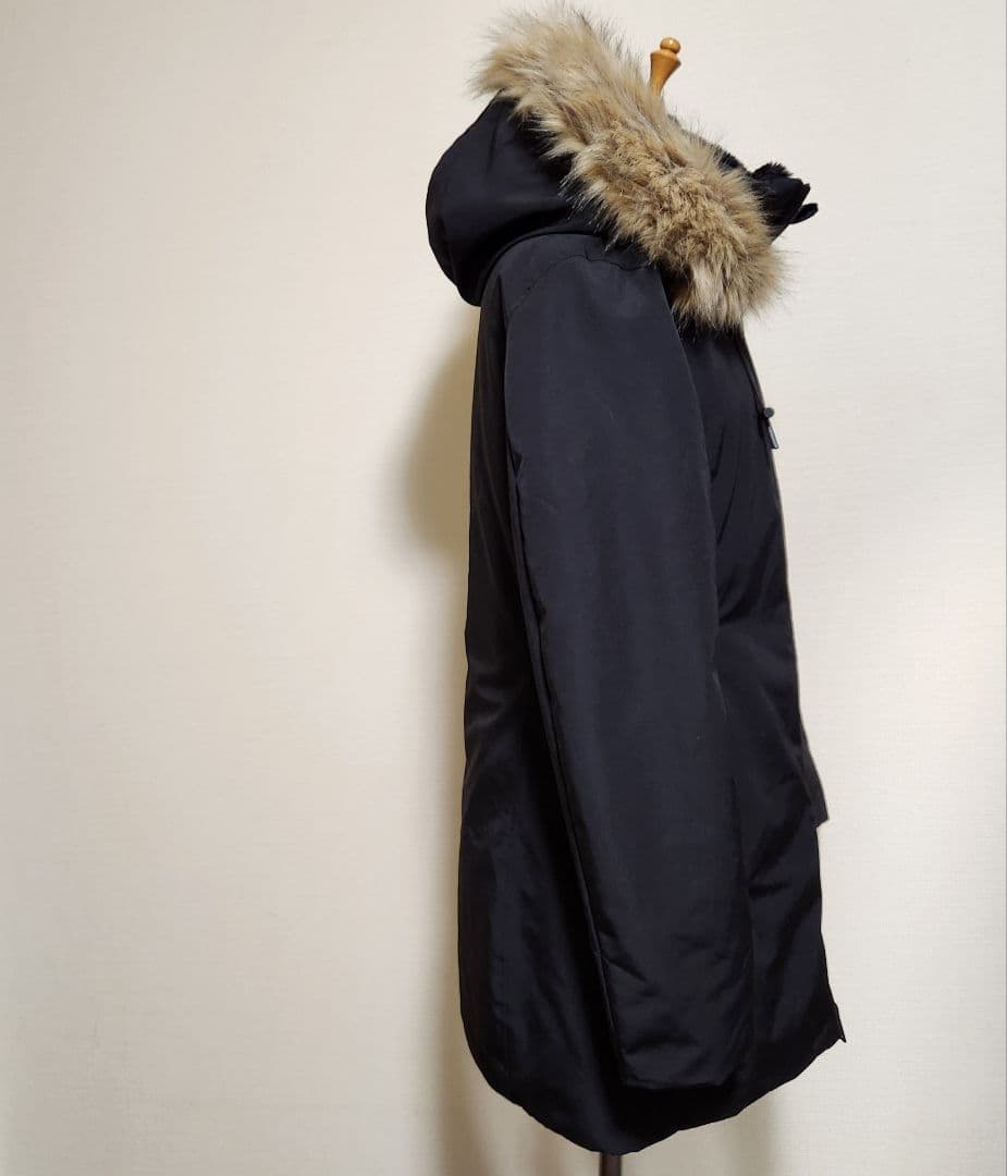 ZARA 中綿ポリエステルダウンジャケットコート 撥水 ブラック 海外Ｍ