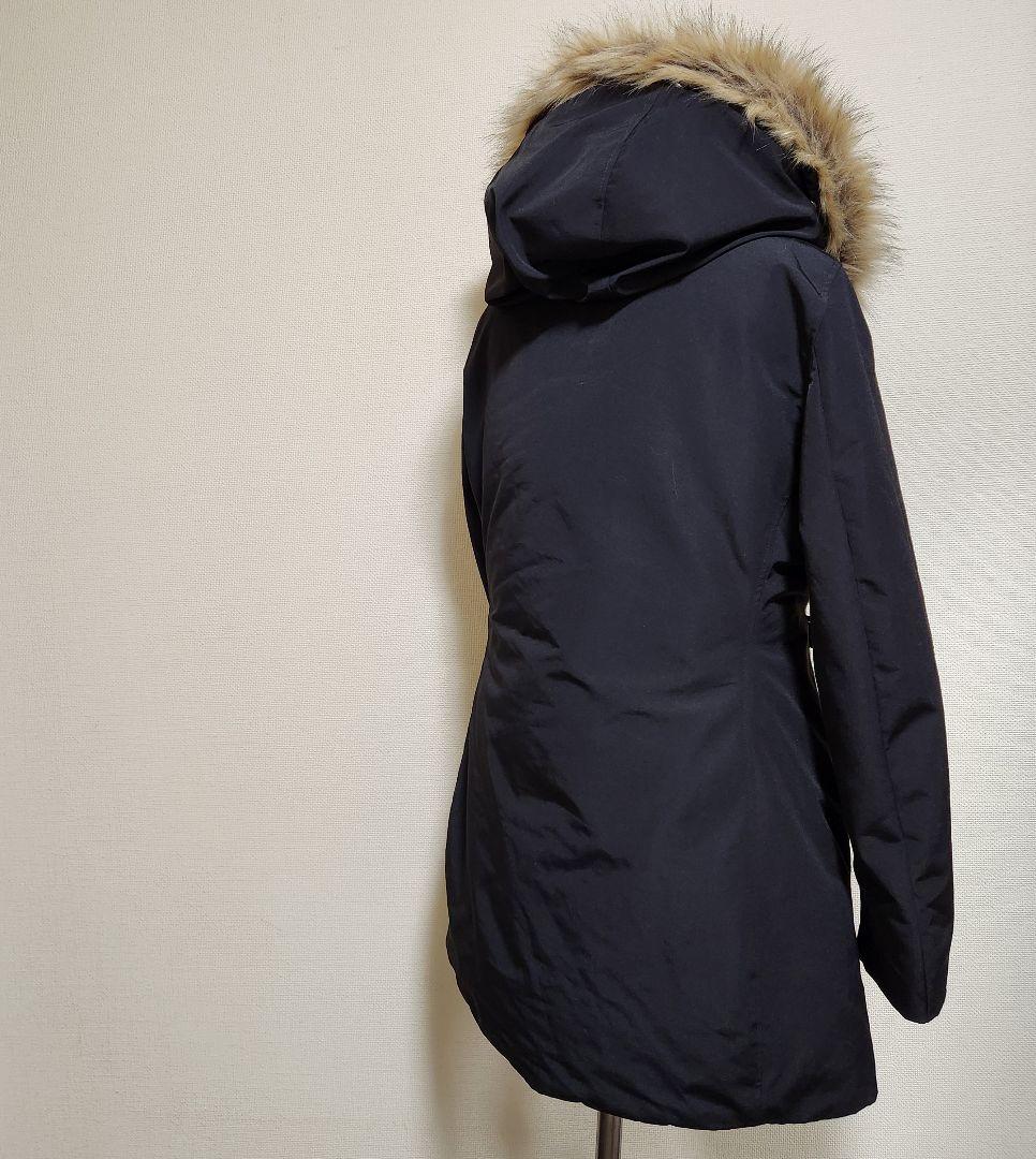 ZARA 中綿ポリエステルダウンジャケットコート 撥水 ブラック 海外Ｍ