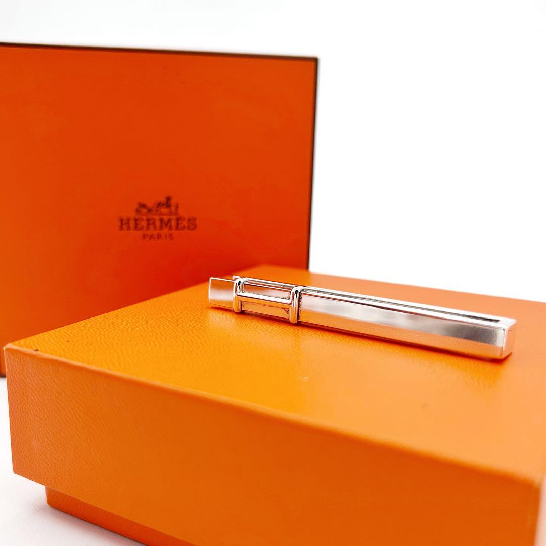【超希少・美品】HERMES Hデザイン マネークリップ タイピン Ag925