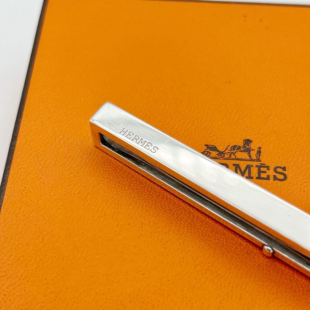 【超希少・美品】HERMES Hデザイン マネークリップ タイピン Ag925