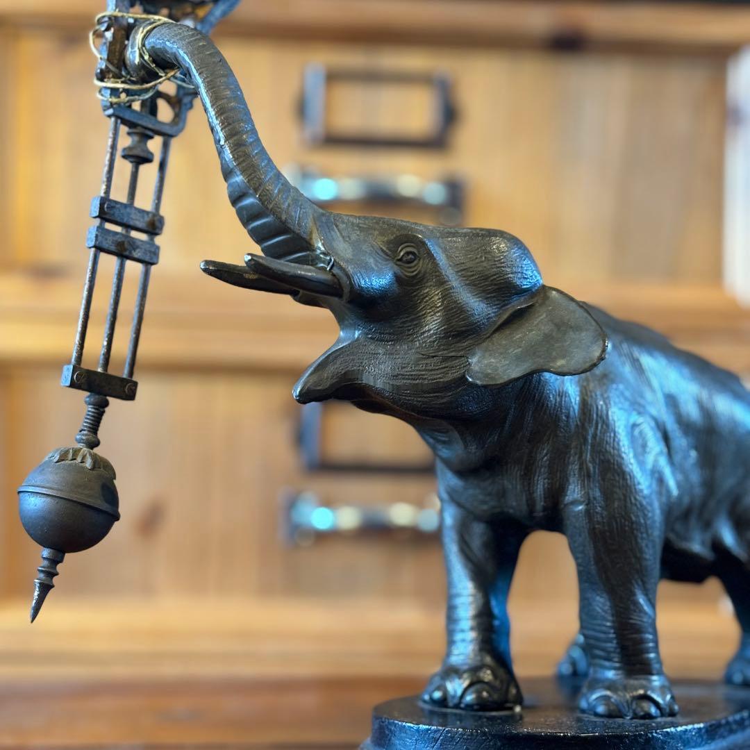 【JUNGHANS】　ユンハンス　置時計　ドイツ　ヴィンテージ　象　【JUNK】