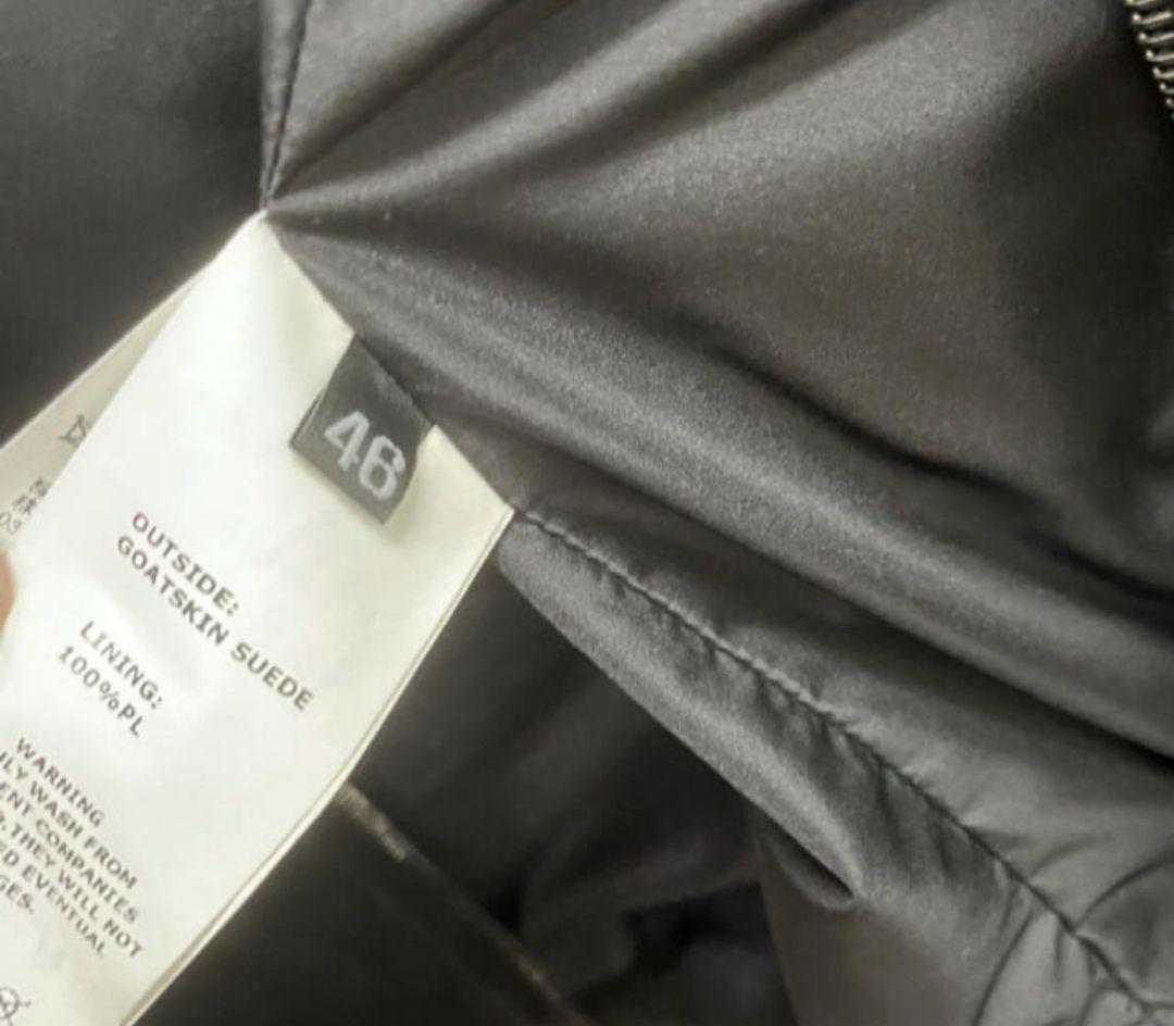 EMMETI エンメティ ライダース シングル スエード JURI レザー　46