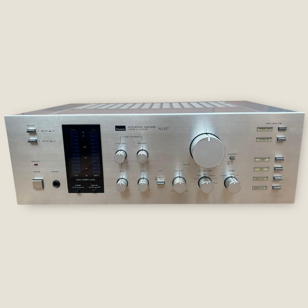 ジャンク品 SANSUI AU-D7プリメインアンプ シルバー サンスイ