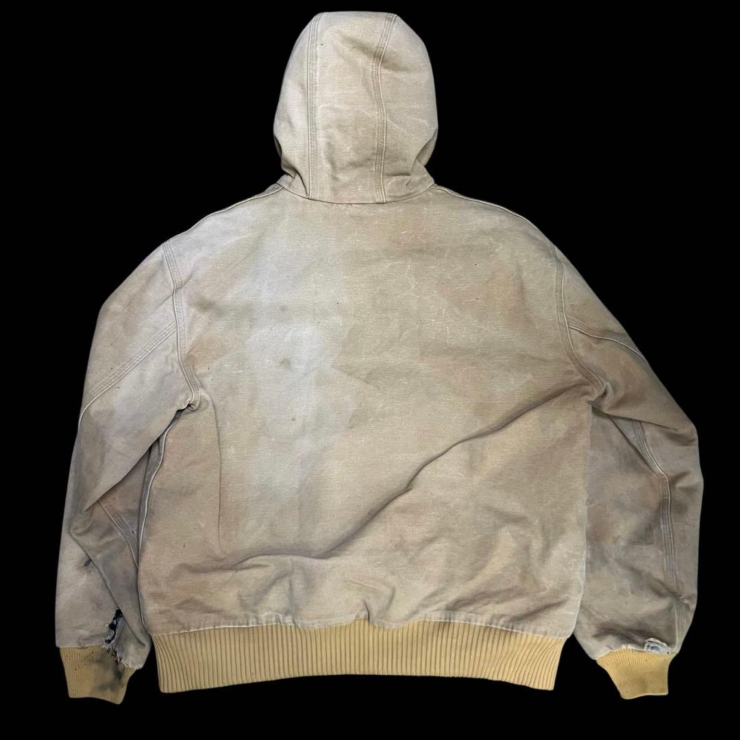 90s Carhartt カーハート ダックアクティブジャケット ベージュ ボロ