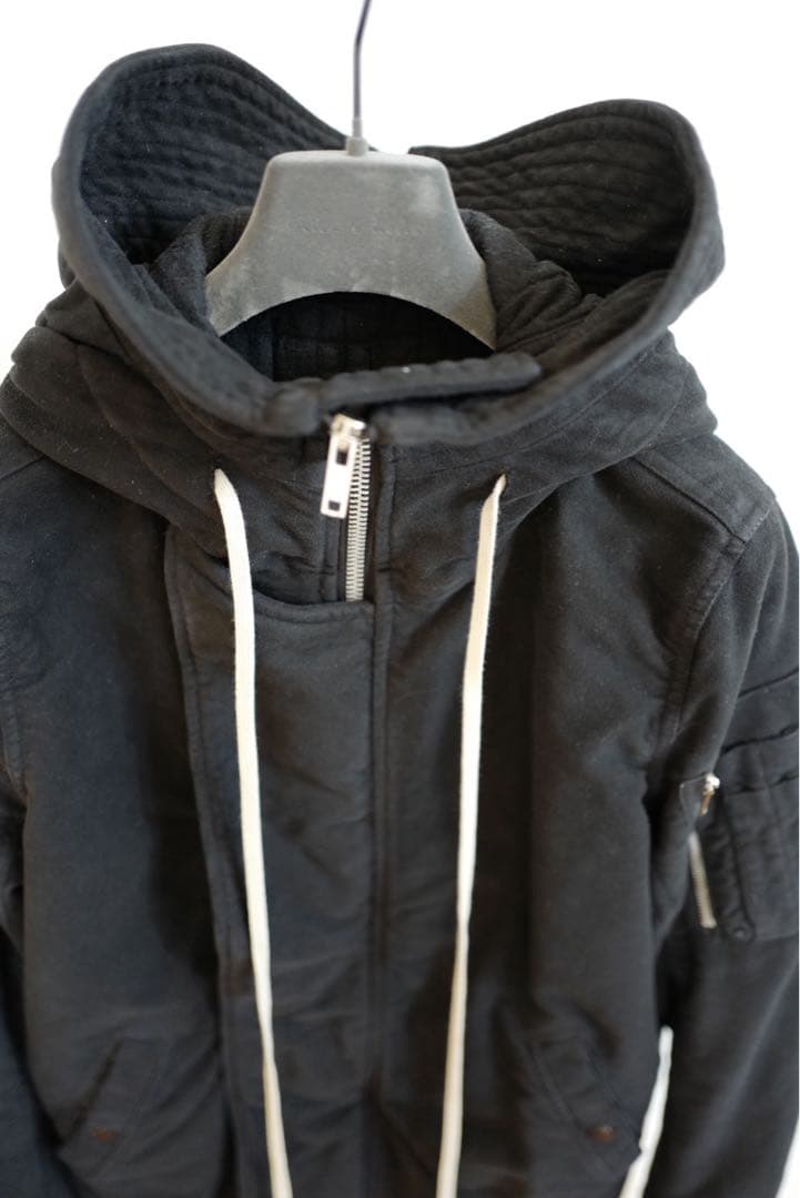 Rick Owensブラックフード付きジャンパー