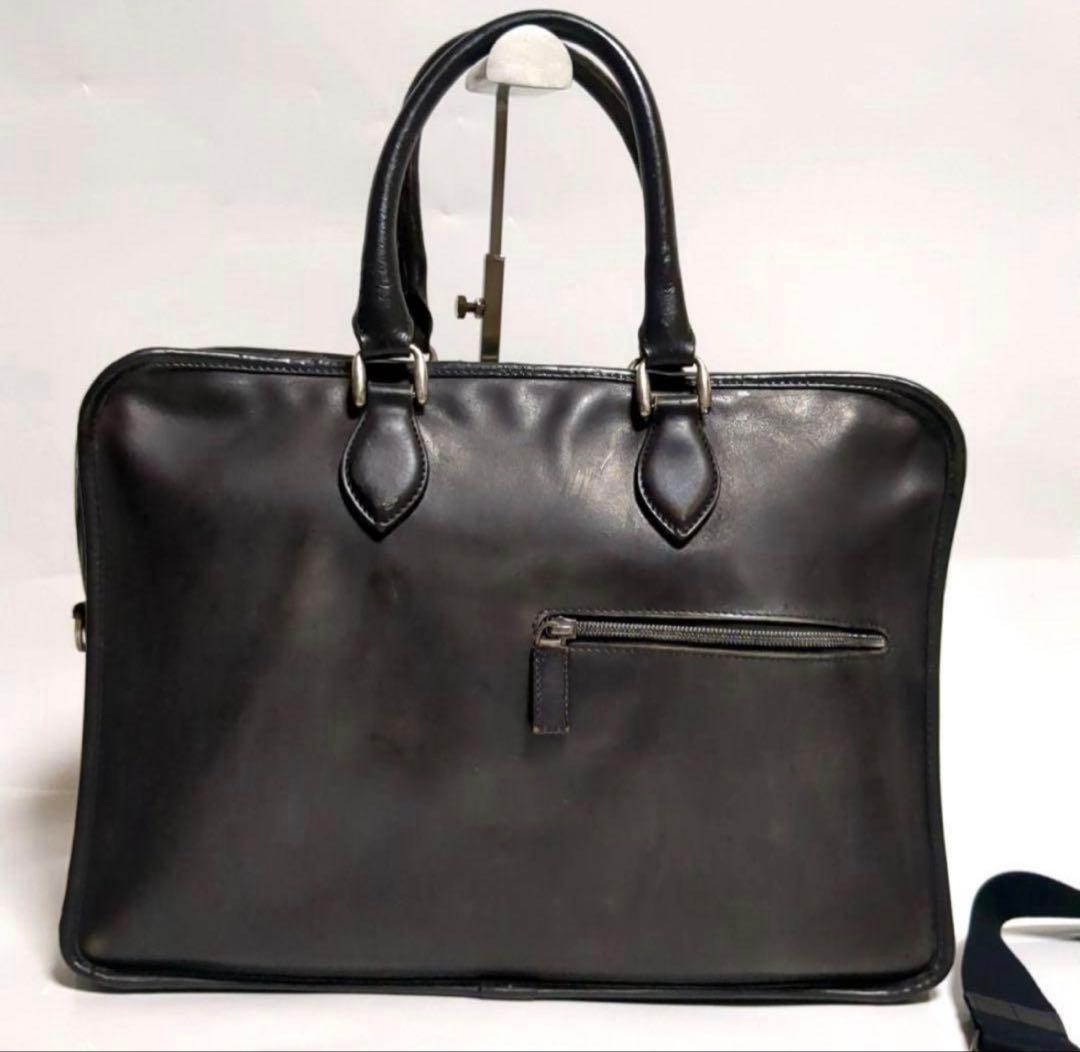 ベルルッティ ビジネスバッグ ドゥジュールダークグレーレザー