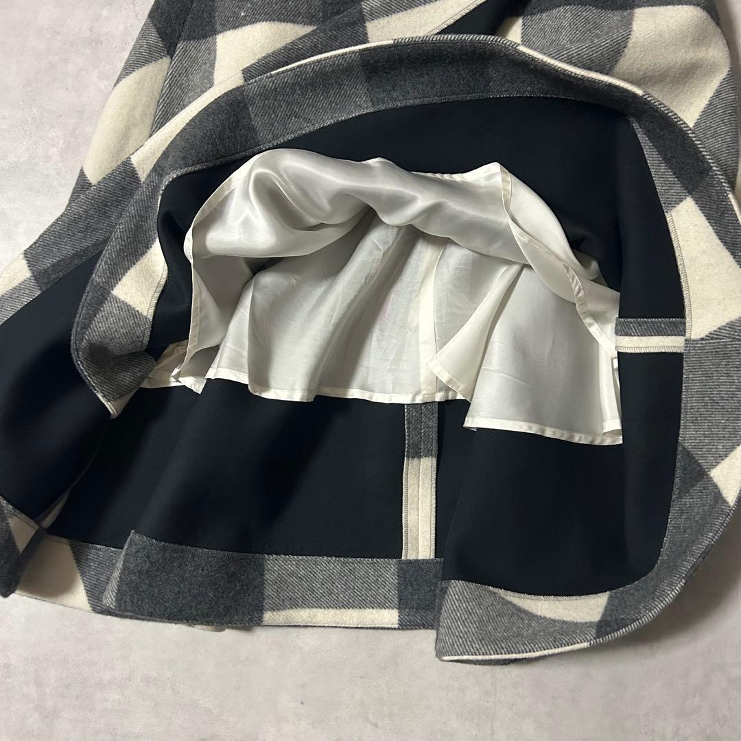 美品✨シートーキョー Elisa チェック柄ウールスカート Aライン マキシ丈