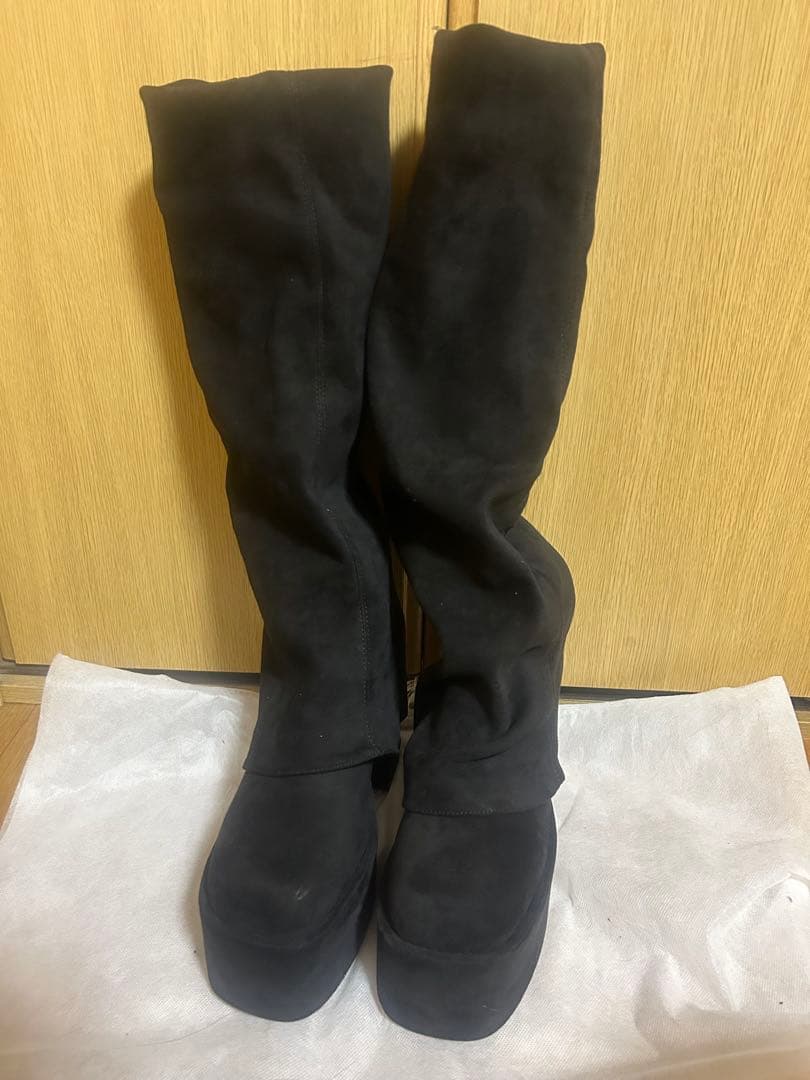 EMODA ルーズフレアカバーフィットブーツ ロングブーツ Lサイズ