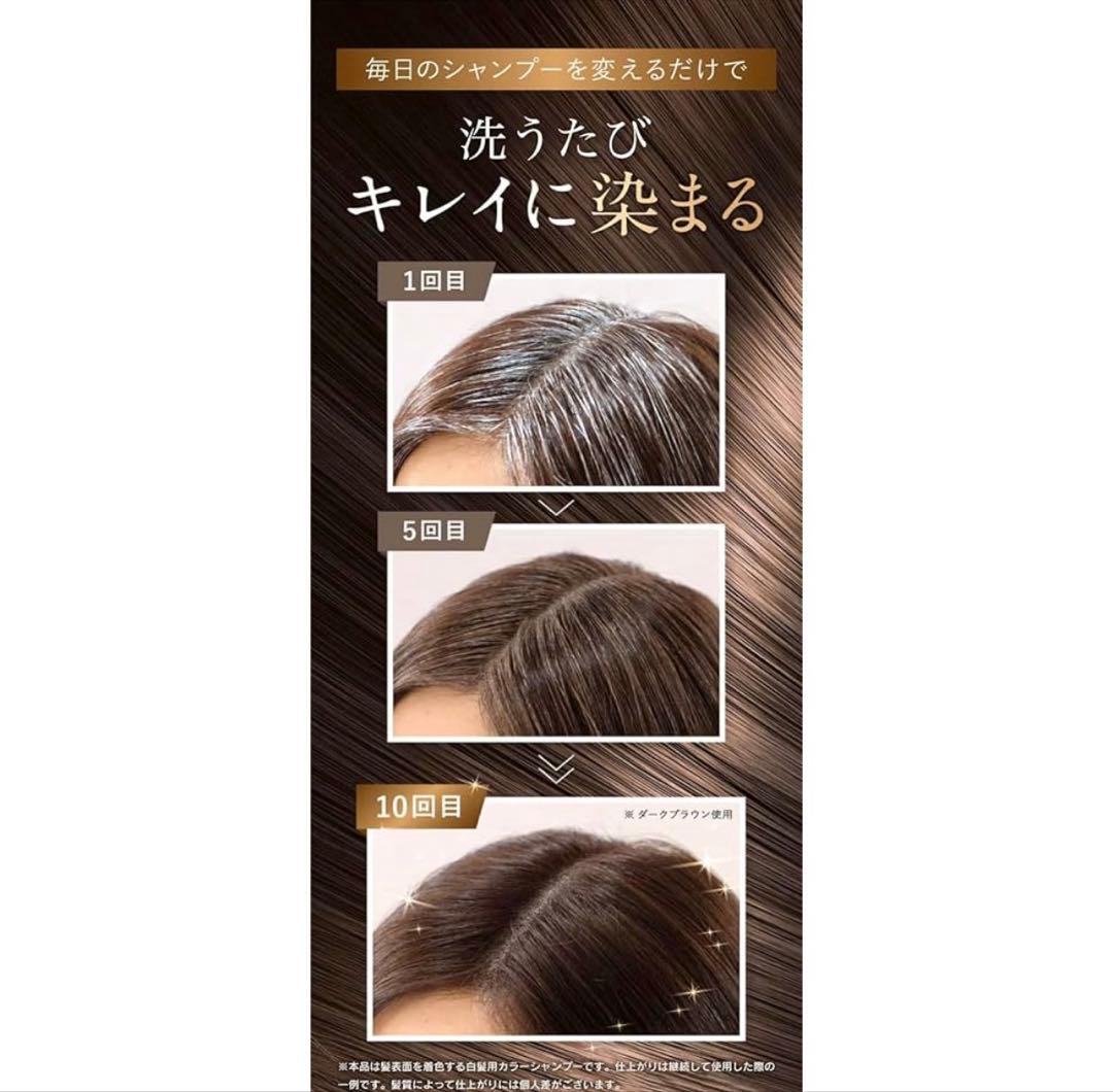 利尻昆布 白髪用カラーシャンプー 2本セット　ダークブラウン