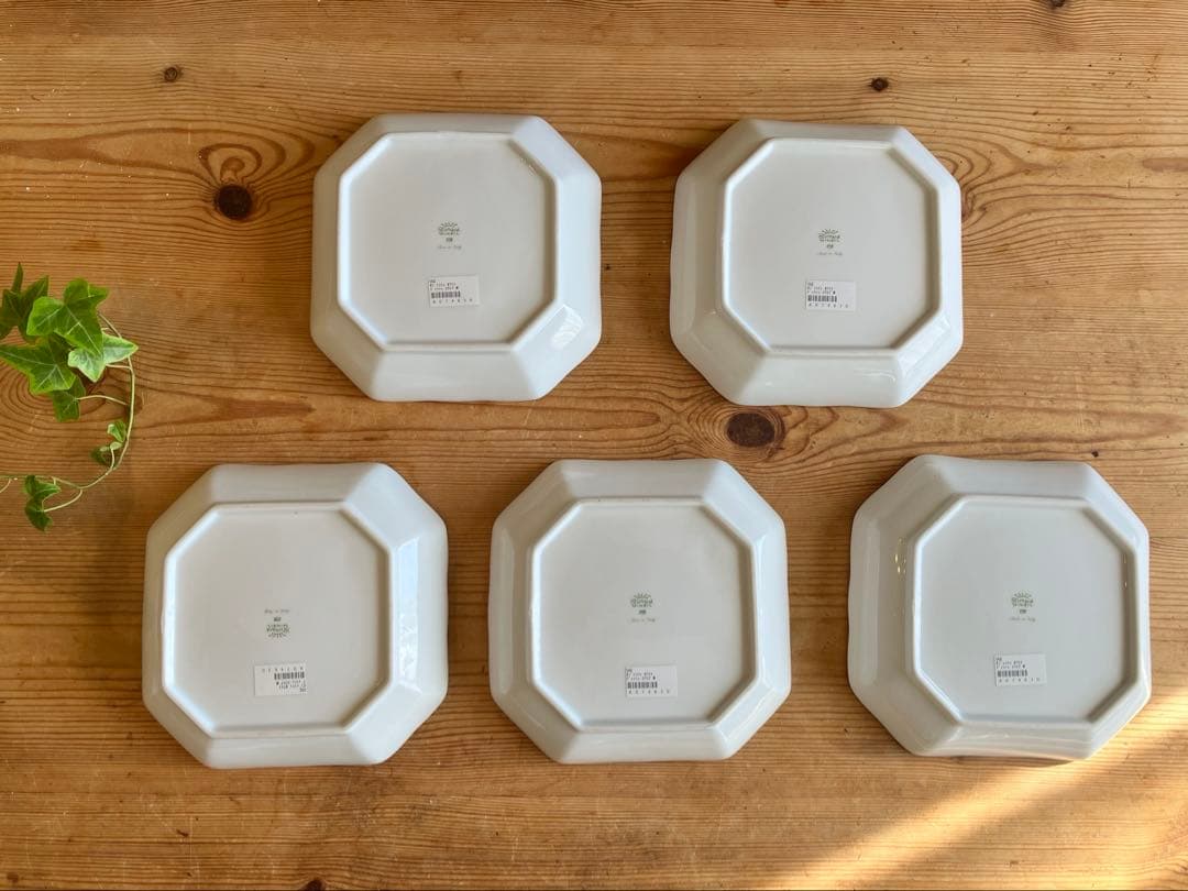 ルビー　ジノリ　ベッキオホワイト　15.5スクエアプレート×4