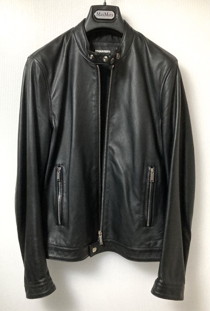 DSQUARED2 約35万円 Single Leather Jacket 44