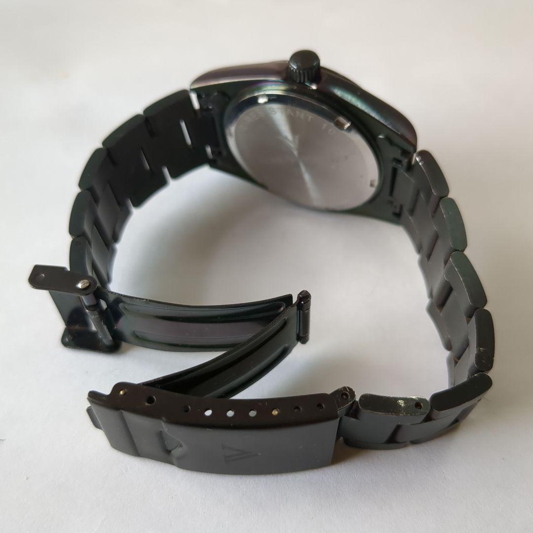 カスタム品　機械式のようなクォーツに換装　ブラック