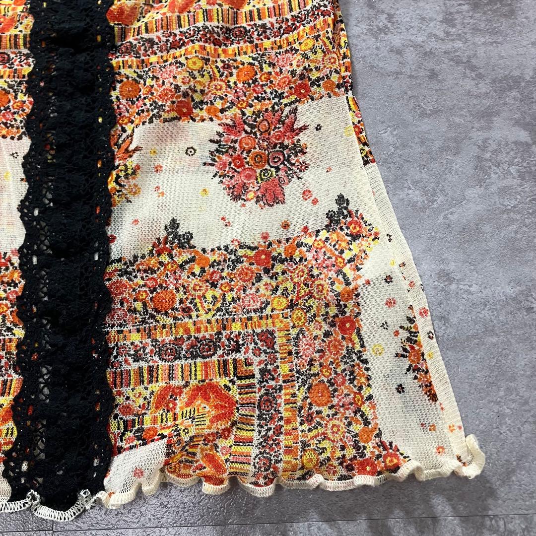 Y2K Jean Paul Gaultier 総柄　パワーネット　キャミソール