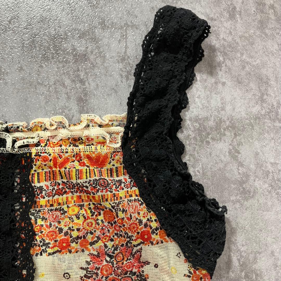 Y2K Jean Paul Gaultier 総柄　パワーネット　キャミソール