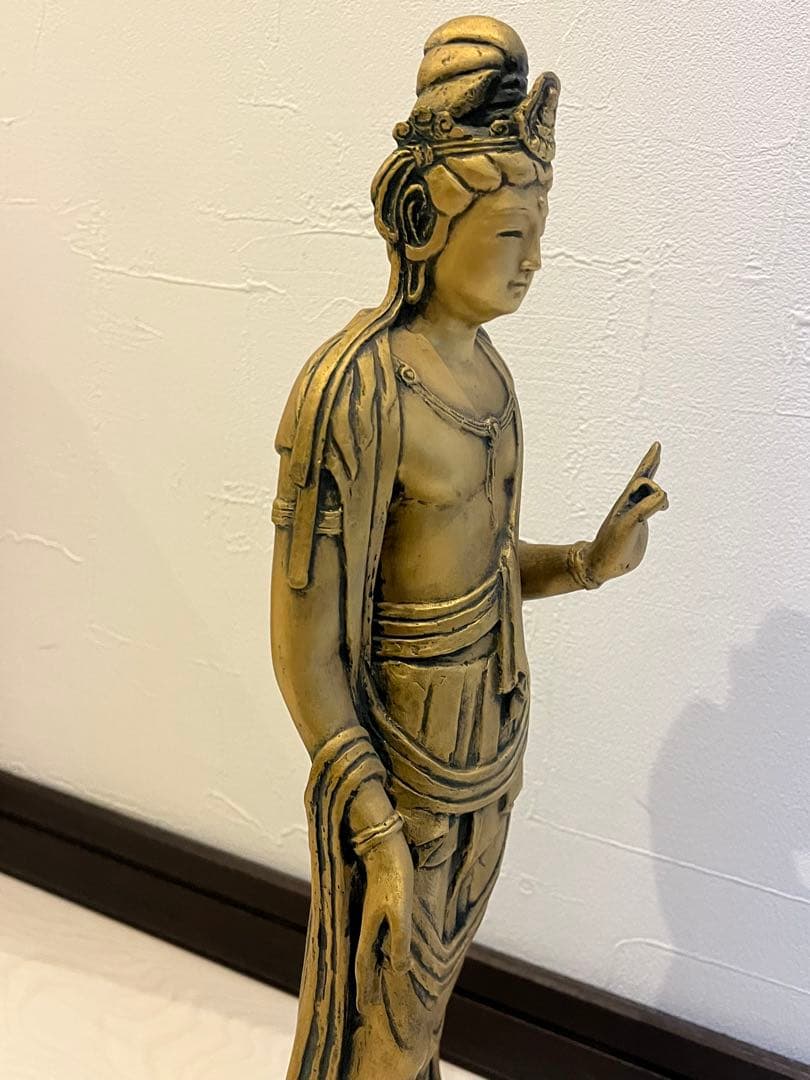 北村西望 聖観世音菩薩像 ブロンズ像 銅製置物 オブジェ