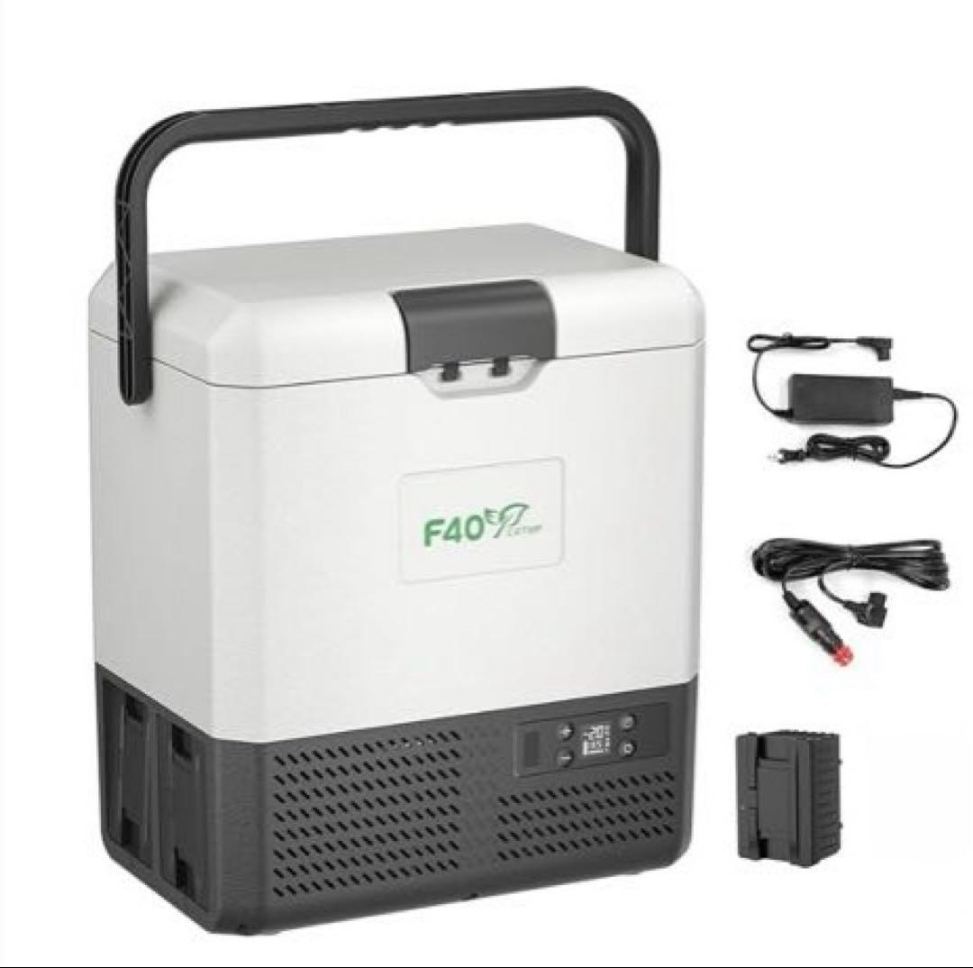 美品F40C4TMP ポータブル車載冷蔵庫 15L バッテリー1個付き　お値下げ