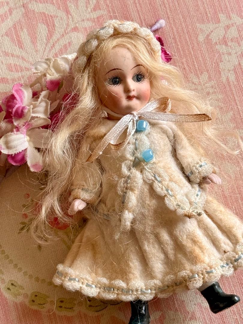 アンティーク　ミニョネット　ドール　オールビスク