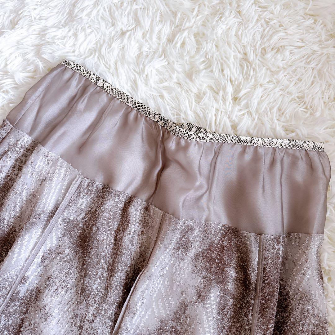 【極美品】 MORABITO モラビト 総柄フレアスカート パイソン 日本製 M