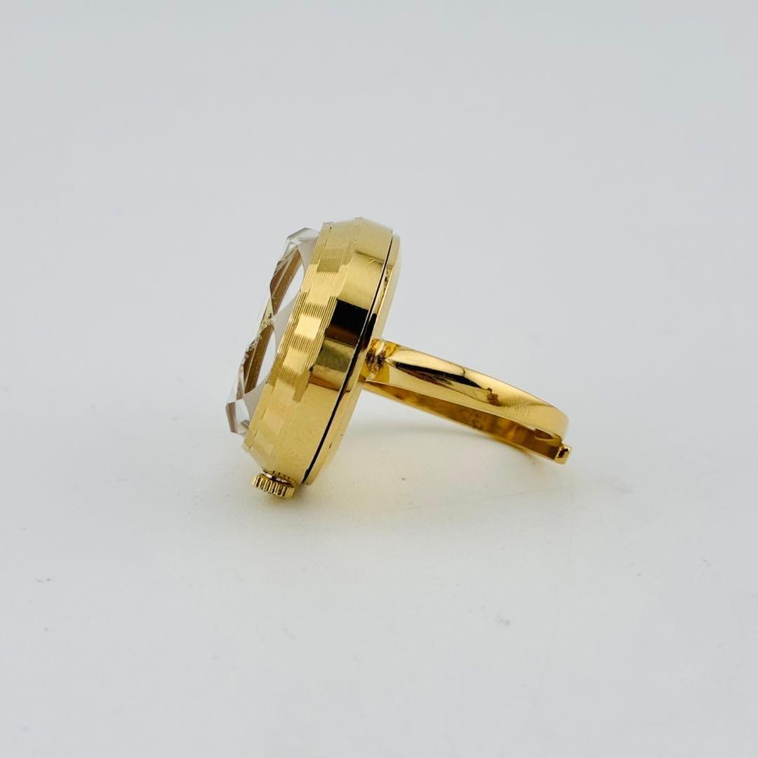 【電池交換済】SEIKO　腕時計　リングウォッチ　ゴールド　指輪型　クォーツ