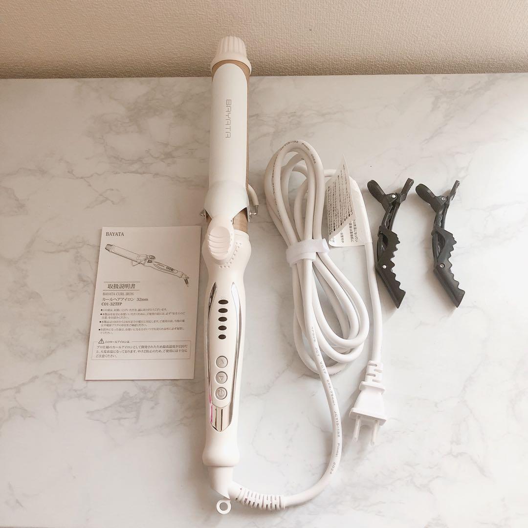 ☘️BAYATA コテ 32MM ヘアアイロン カールアイロン シルクプロコテ