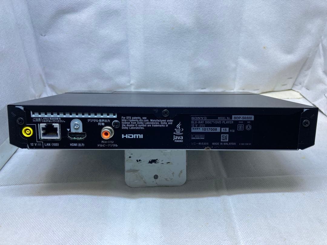 SONY　4Kアップコンバート　BDP-S6500 2015年製　動作品