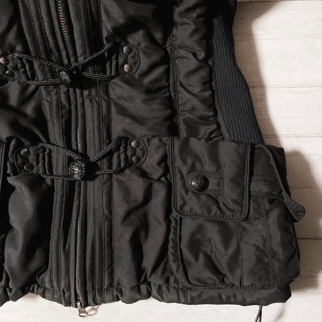 モッズコート リアルファー 黒 平成ギャル y2k ダークコア グランジ パンク