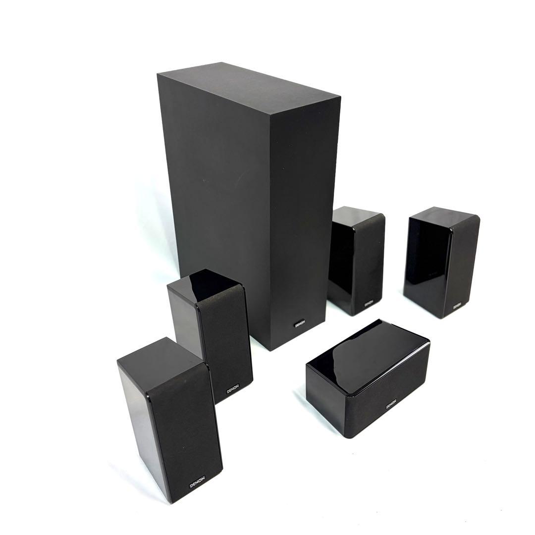 DENON 5.1ch サラウンドスピーカーセット　ピアノブラック塗装