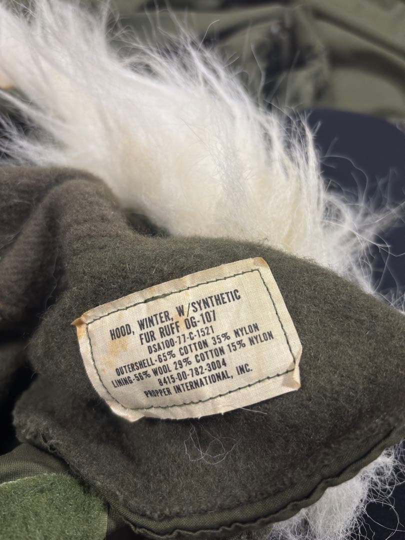 美品　m65 フィッシュテールパーカー　米軍　実物 sサイズ　フルセット