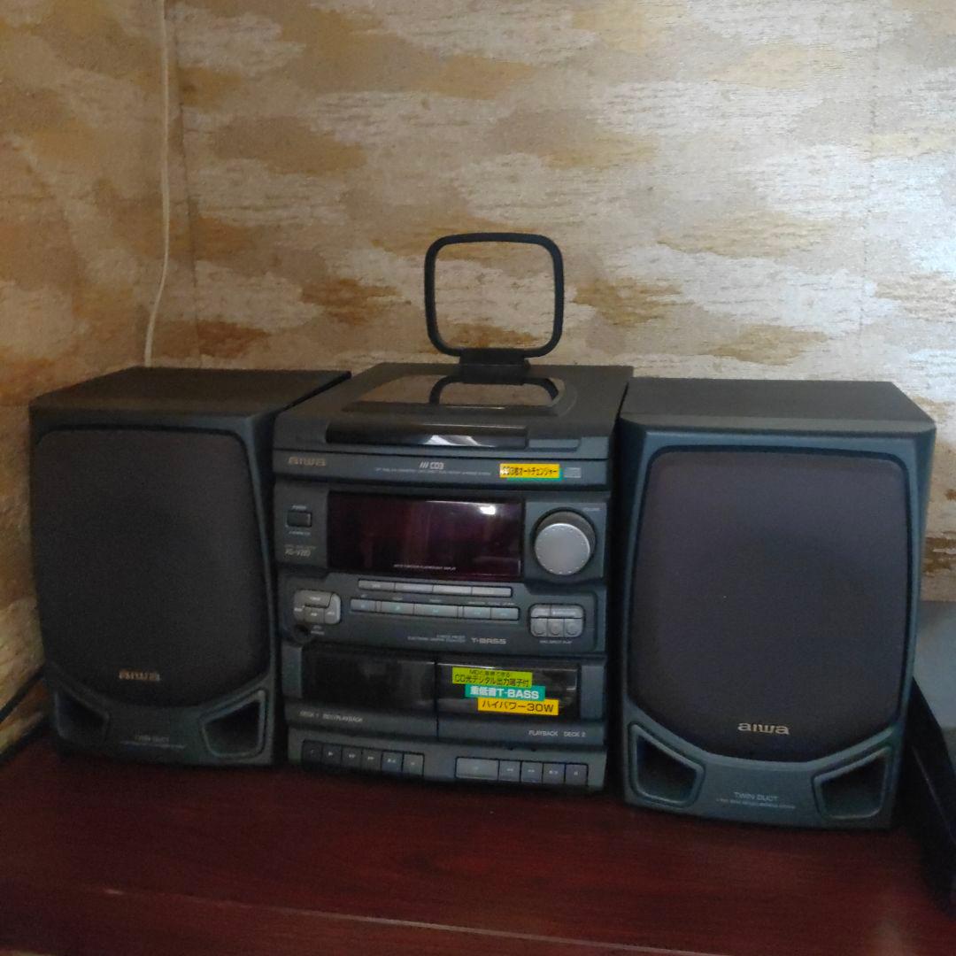 Aiwa ミニコンポ CDラジオカセット、LPプレイヤー