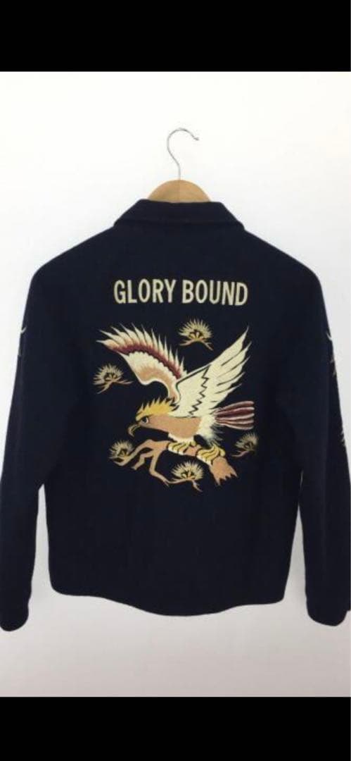 RENCOOTIEネイビー 鷲刺繍ジャケット GLORY BOUND