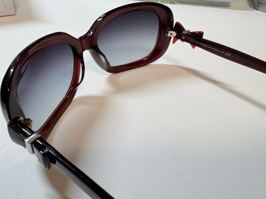 CHANEL ダークブラウン ラウンドサングラス ケース付き