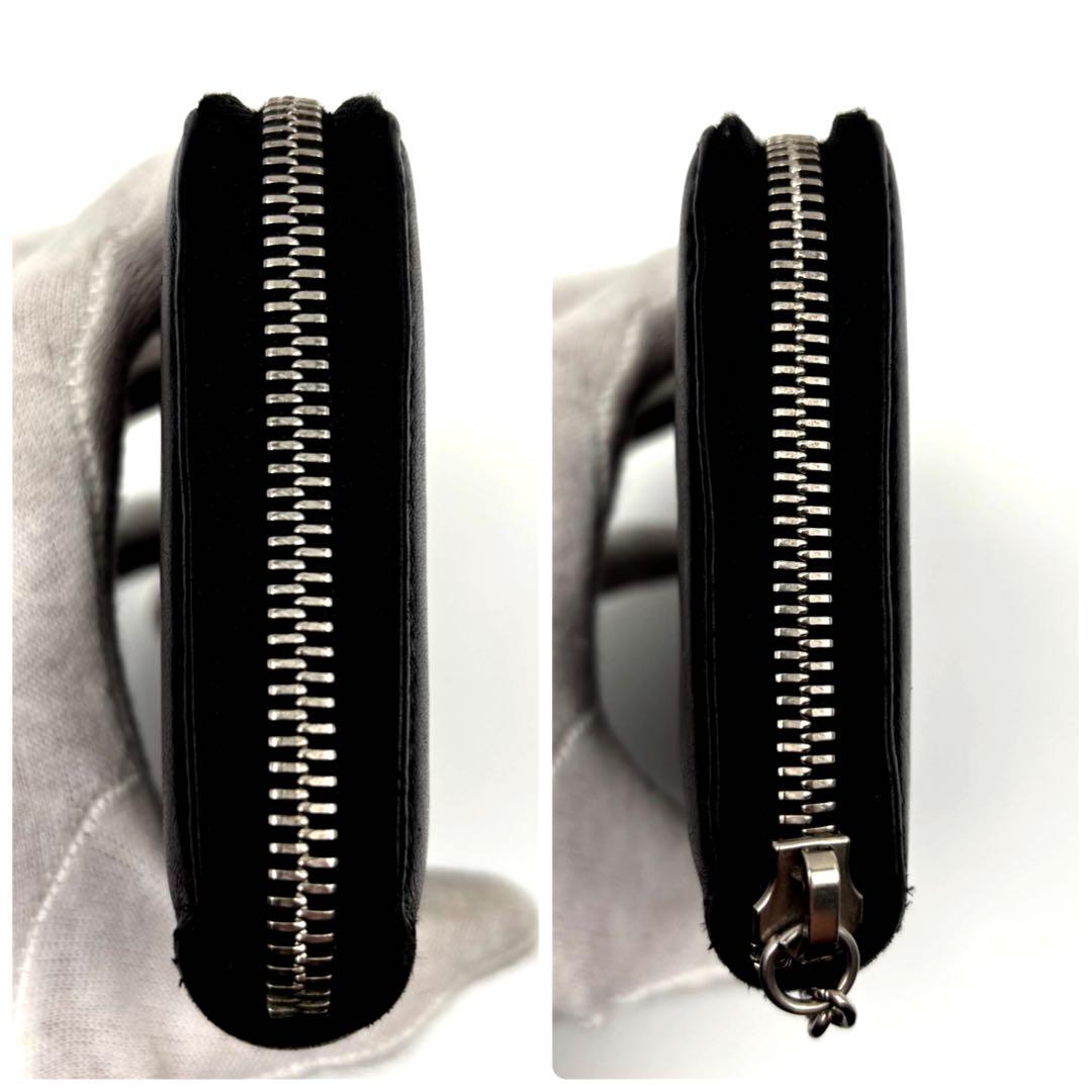 ✨美品✨　BVLGARI ラウンドファスナー　ビーゼロワン　長財布　ロゴ金具　黒