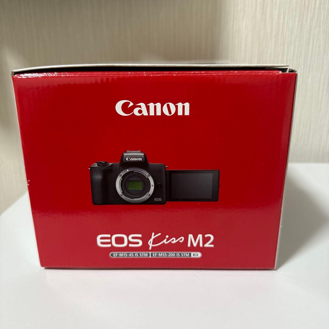 Canon eos kissM2 レンズキット　ミラーレス一眼 保護カバー付