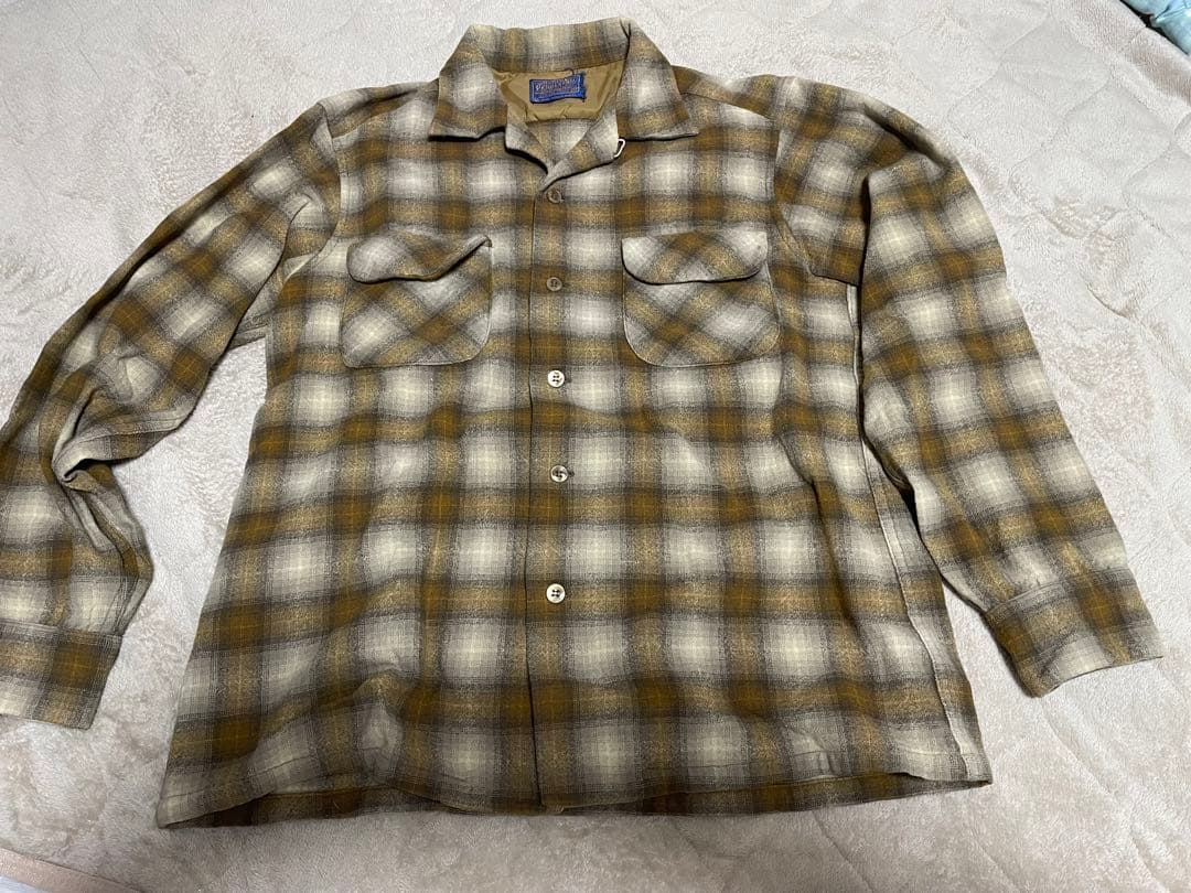 Pendleton オンブレー　60's ボードシャツ　ブラウン系　美品　シャド