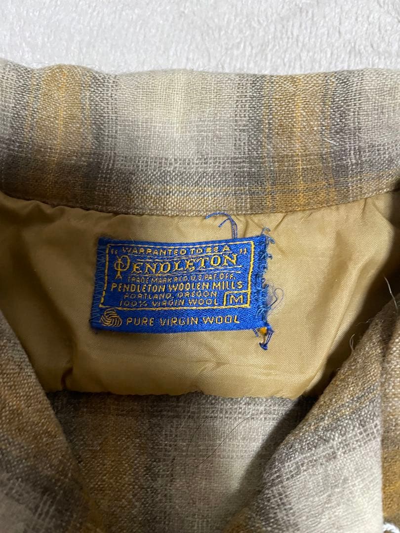 Pendleton オンブレー　60's ボードシャツ　ブラウン系　美品　シャド