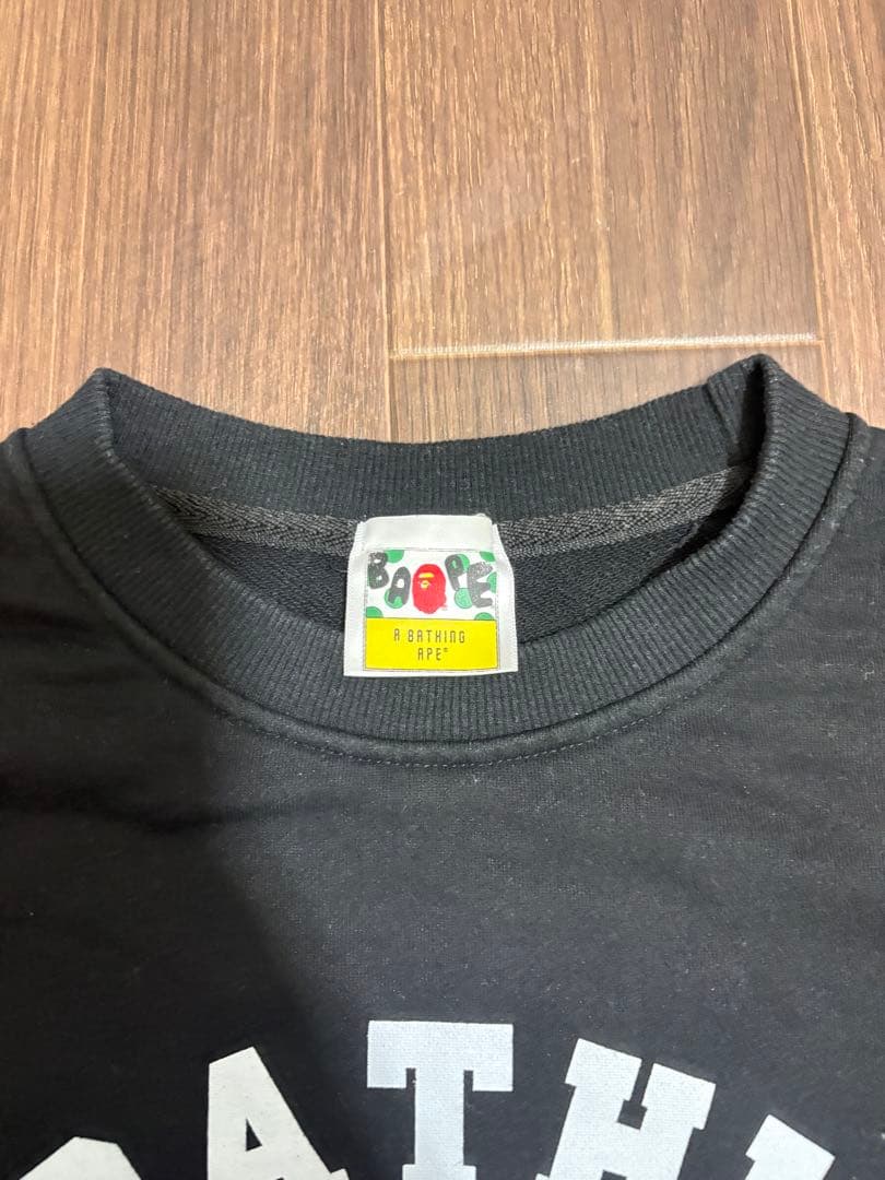 A BATHING APE ブラック トレーナー