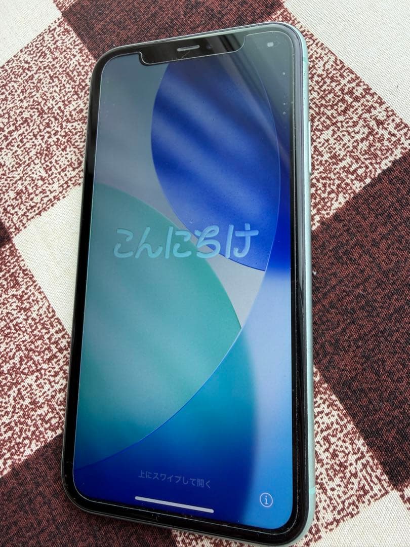 iPhone 11 128GB グリーン 本体、ケーブル、ケース、画面保護ガラス