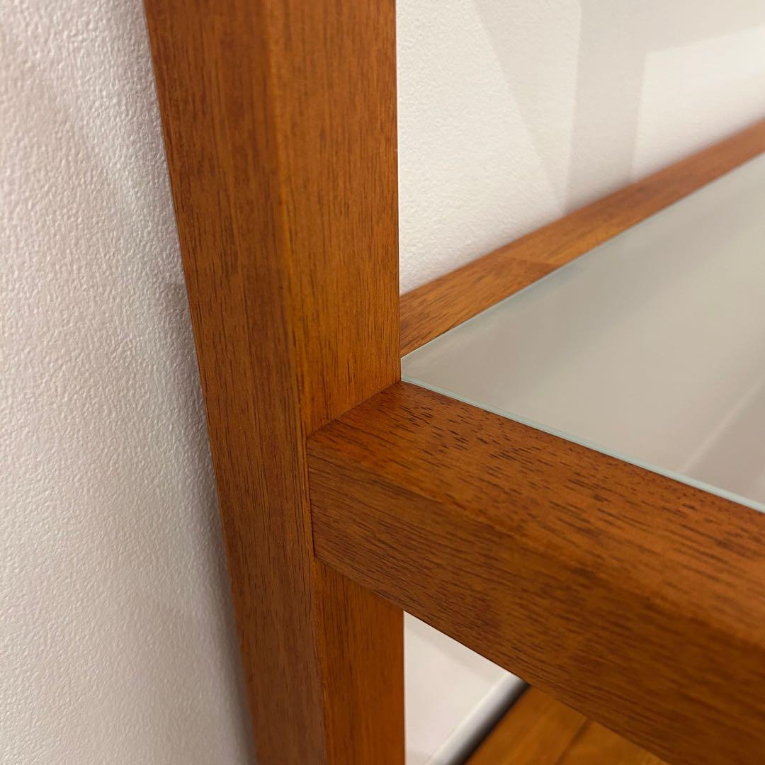 展示品★木製ディスプレイラック オープンラック ガラス棚 北欧風 什器