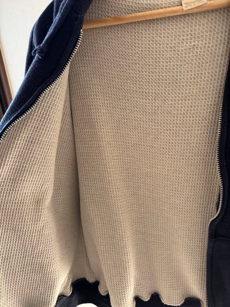 70's vintage USA製　裏サーマル　ダブルフェイスパーカー　紺色