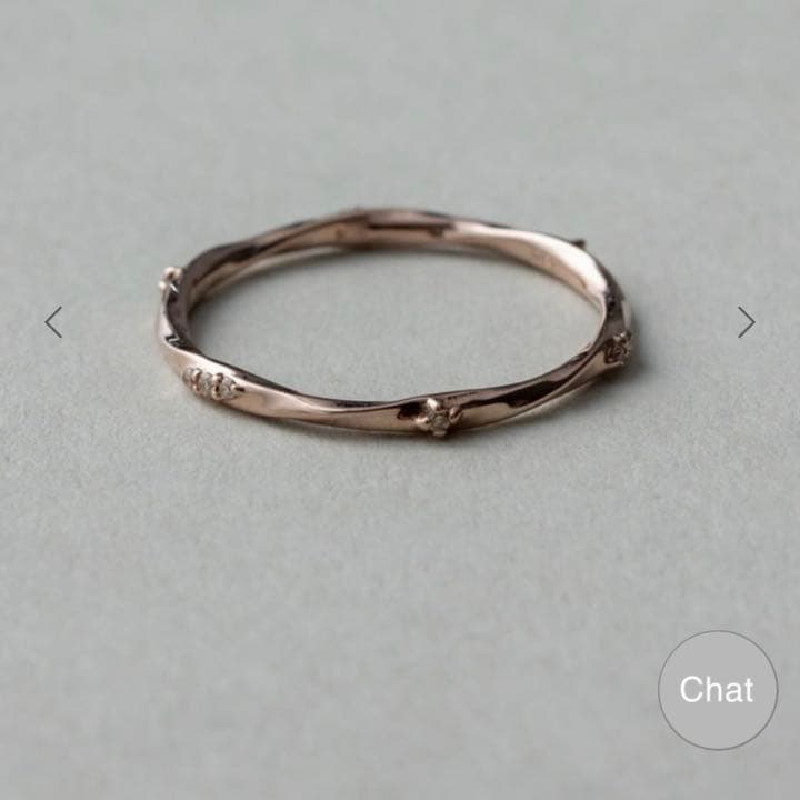 K18MPG レイヤード ダイヤモンド ツイスト リング