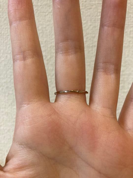 K18MPG レイヤード ダイヤモンド ツイスト リング