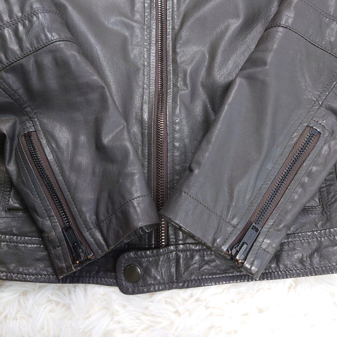 美品!! GAP ギャップ レザー シングル ライダース ジャケット