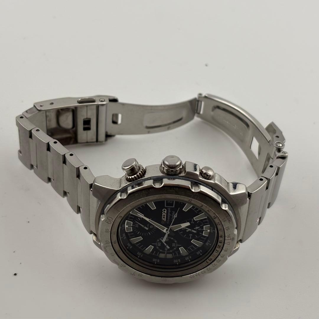 【希少】セイコー　クロノグラフ　7T32-6N10 ブラック　美品