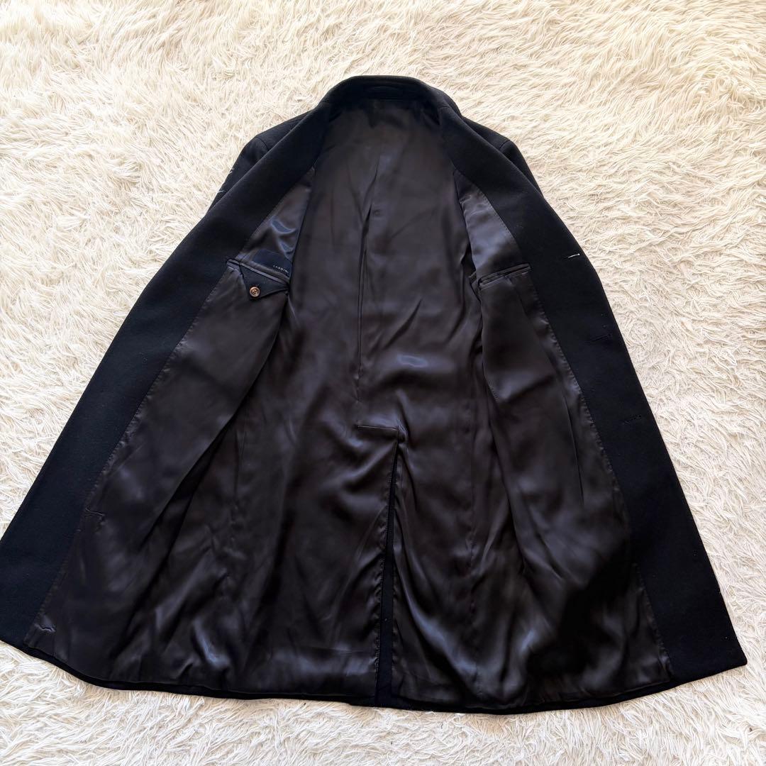 <美品>LARDINI ネイビー ウール チェスターコート サイズ46