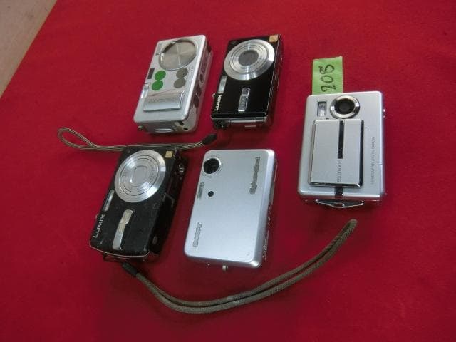 208：Panasonic 他～ コンパクトデジタルカメラ 5台　ジャンク