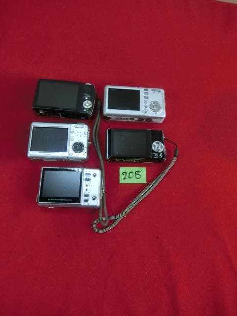 208：Panasonic 他～ コンパクトデジタルカメラ 5台　ジャンク