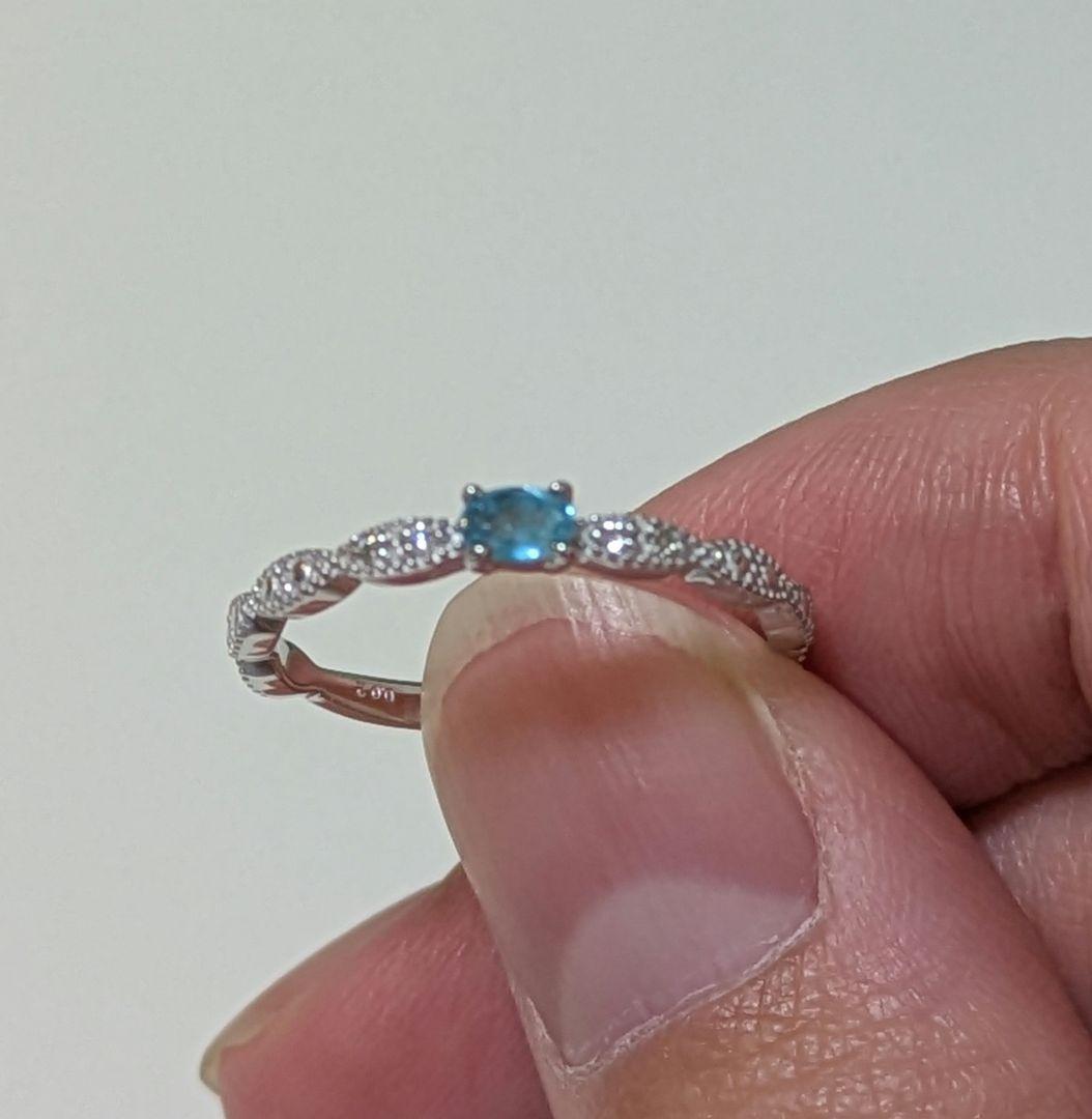 ゆ*か様 銅2.50%パライバトルマリン0.101ctリング