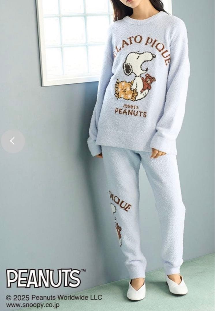 gelato pique 【PEANUTS】ジャガードプルオーバー＆ロングパンツ