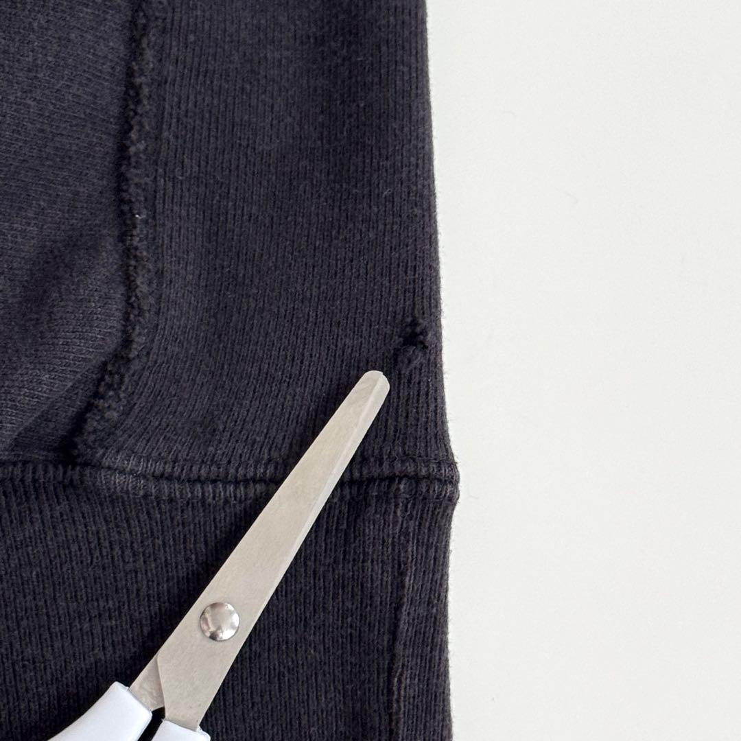 黒★90s USA製 チャンピオン リバースウィーブ スウェット パーカー M